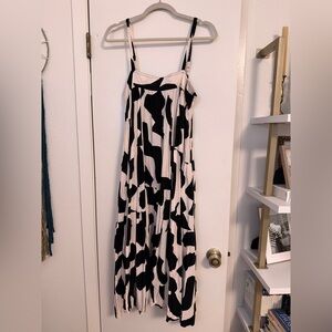 Abel the Label Abstract Print Midi Dress | Spaghetti Strap | Size M